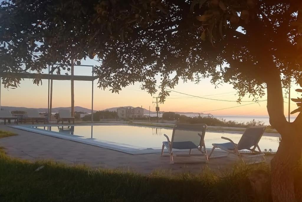 Cristelia Seafront & Pool Villa Lachaniá Buitenkant foto